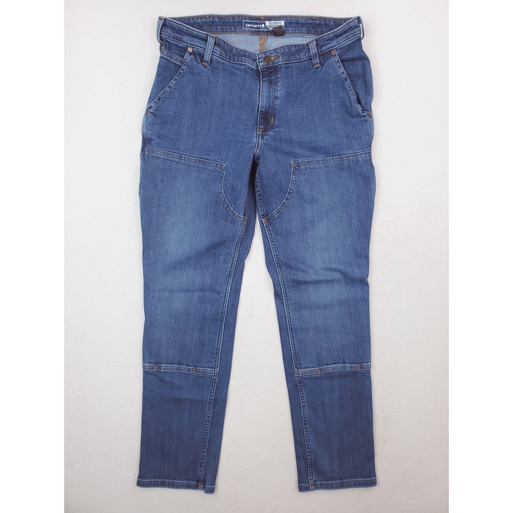 Carhartt Jeans Womens 12 Rugged Flex‎ Relaxed Fit Double Front Knee Work Pants